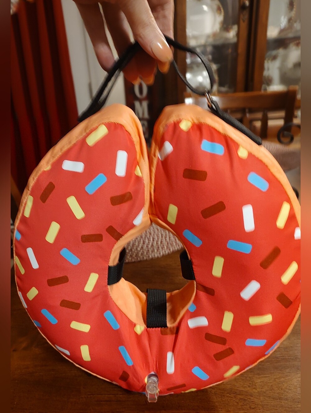 Kids Travel Neck Pillow - Donut Sprinkle Design